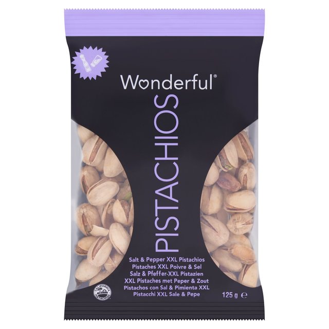 Wonderful Nuts Salt & Pepper Pistachios 125g