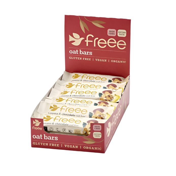 Doves Farm Pack of 18 x 35g Flapjack Banana & Chocolate Oat Bar