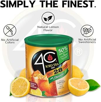 4C Iced Tea Lemon with Stevia 1.05kg (36.9oz)