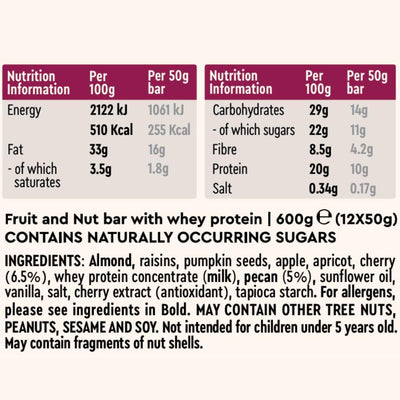 Presteez Protein Bar Pecan & Cherry  50g