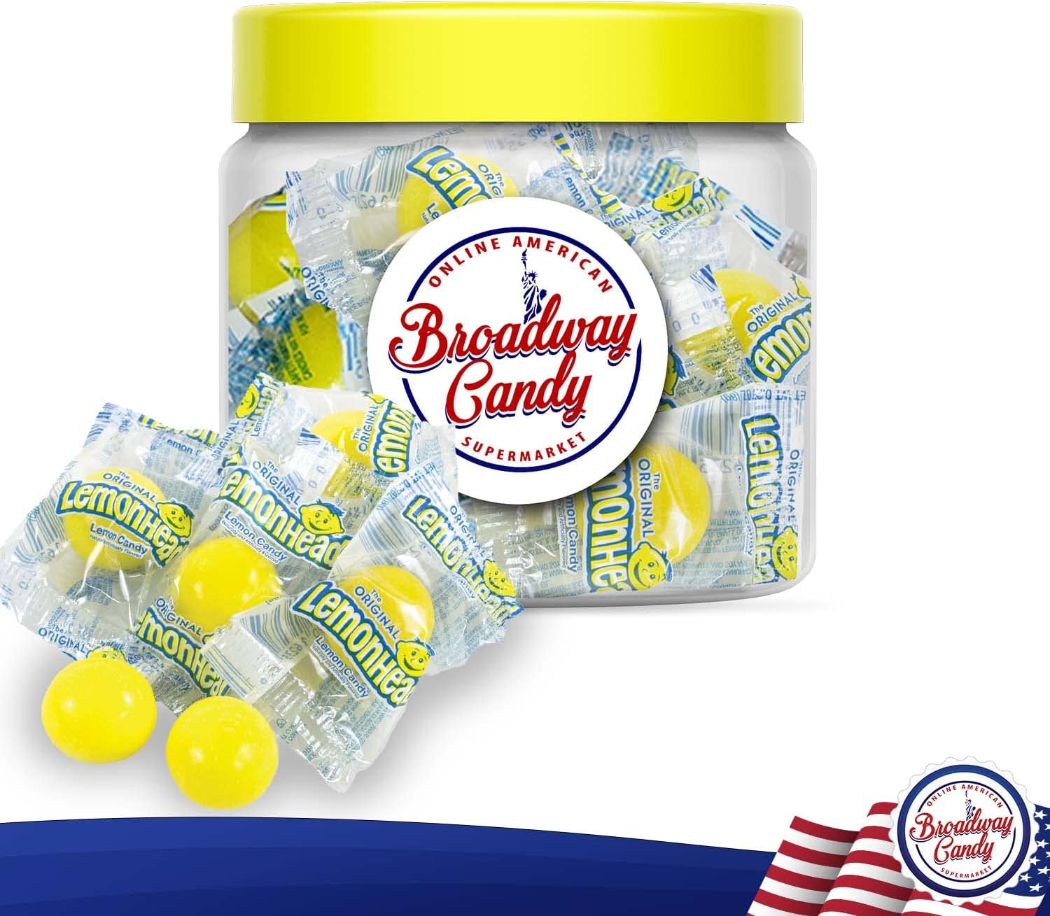 Lemonhead Individually Wrapped Candies Jar 300g (Approx. 35 Pieces) by ...