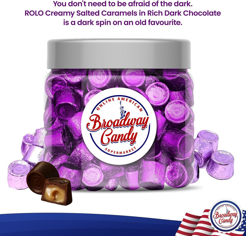 Rolo Dark Chocolate & Salted Caramel Jar 650g (Approx. 100 Pieces) by Broadway Candy