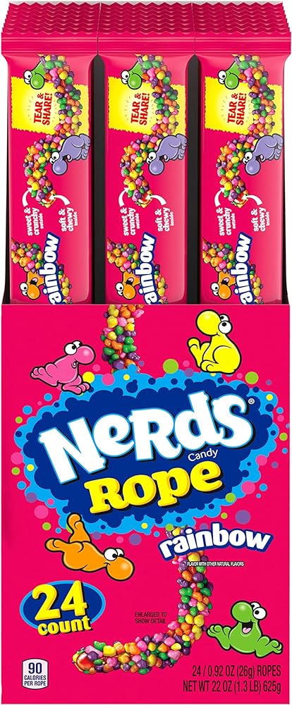 Nerds Ropes Rainbow Pack of 24 NK 26g (0.92oz)