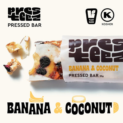 Presteez Pack of 12 x 35g Bar Banana & Coconut