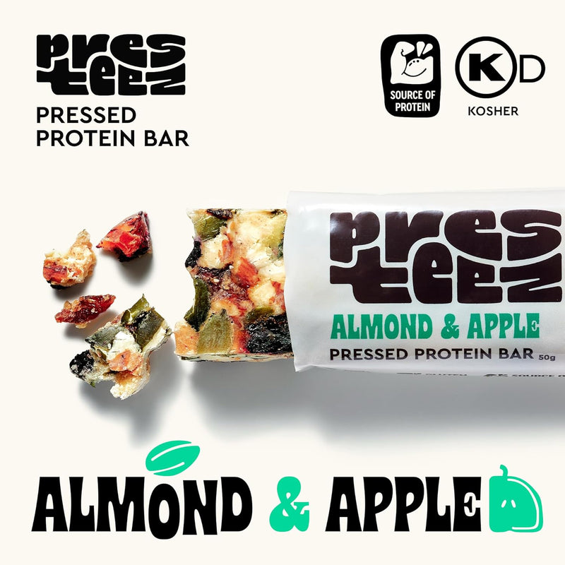 Presteez Pack of 12 x 50g Protein Bar Almond & Apple