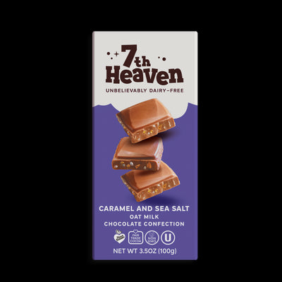 7th Heaven Caramel And Sea Salt Oat Milk Chocolate 100g