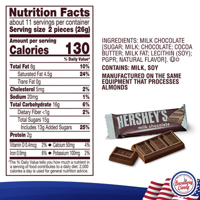 Hershey's Milk Chocolate Snack Size Jar 350g (Approximately 25 Pieces)