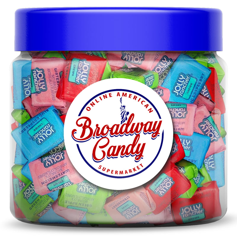 Broadway Candy Sweets Jar 650g - Jolly Rancher Fruit Chews | Individually Wrapped, Bite Sized Candy Treats (Approx. 110 Pieces)