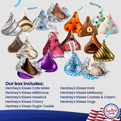 Blissful Kisses by Broadway Candy | 900g Assortment of Hershey's Kisses