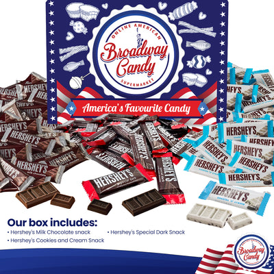 Hershey's Snack Assortment by Broadway Candy | 600g Mix of Hershey's Snack-Size Chocolate Bars