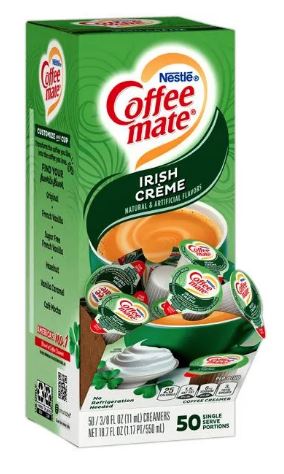 Coffee Mate Liquid Irish Creme Single Serve Creamer  50 x 11ml