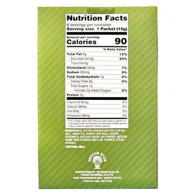 The Frozen Bean Tea Keto Matcha (20ct) 300g (10.6oz)