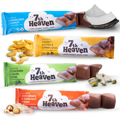 7th Heaven Oat Milk Chocolate 45g Bar Variety | Assortment of 4 Bars