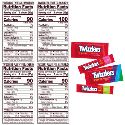 BULK Twizzlers Assorted Flavours 1Kg