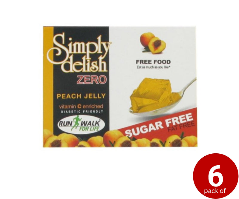 Simply Delish - Sugar-Free Jelly Dessert, Peach Flavour, 8g