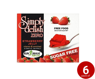 Simply Delish - Sugar-Free Jelly Dessert, Strawberry Flavour, 8g