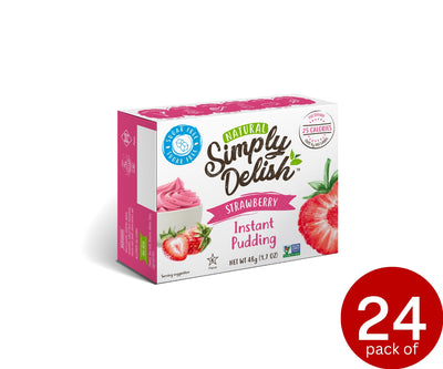 Simply Delish, Natural Sugar Free Pudding, Strawberry Flavour 44g