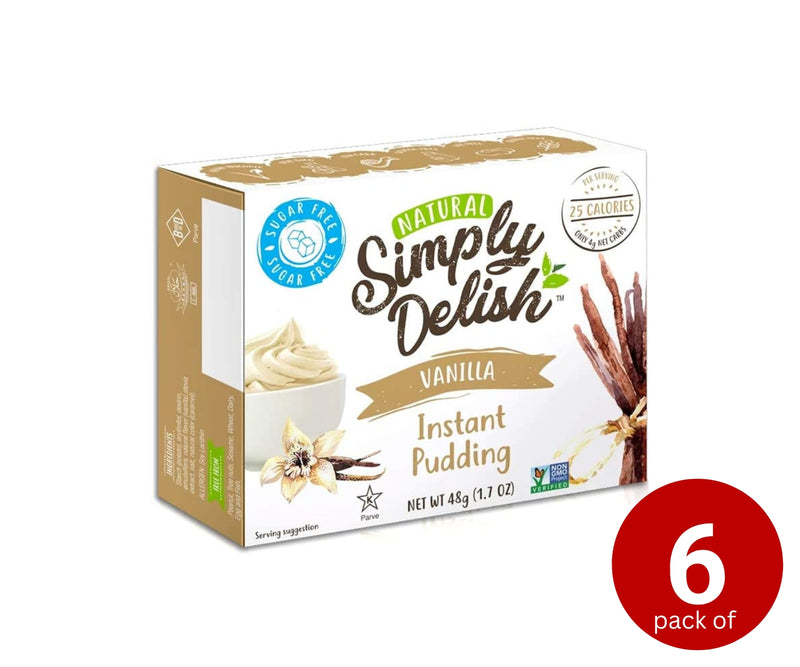 Simply Delish, Natural Sugar Free Pudding, Vanilla Flavour 44g