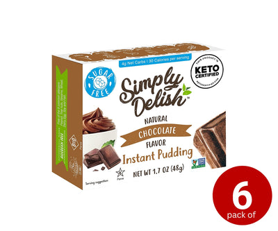 Simply Delish, Natural Sugar Free Pudding, Chocolate Flavour 44g