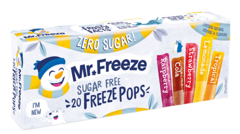 Mr Freeze Ice Pops - Sugar Free - Assorted Flavours - 20 pops x 45ml