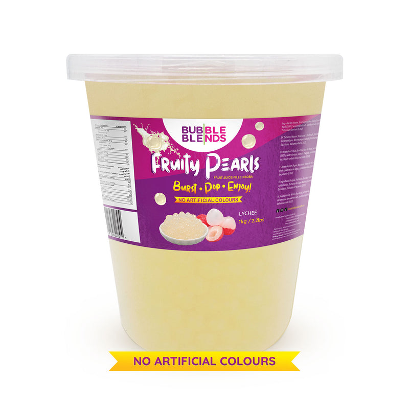 Bubble Blends - Lychee Popping Boba Fruit Juice Filled Pearls 1kg