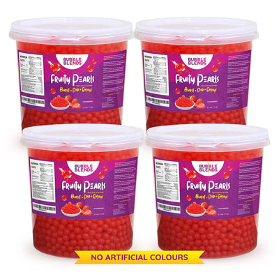 Bubble Blends - Strawberry Popping Boba Fruit Juice Filled Pearls 3.2kg