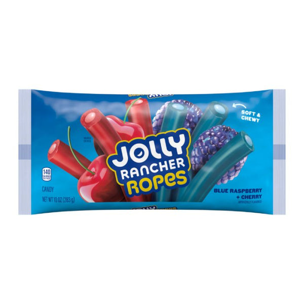 Jolly Rancher ROPES Blue Raspberry & Cherry Flavoured Candy Laydown Bag 283g