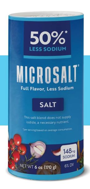 Microsalt 50% Less Sodium 170g (6oz)