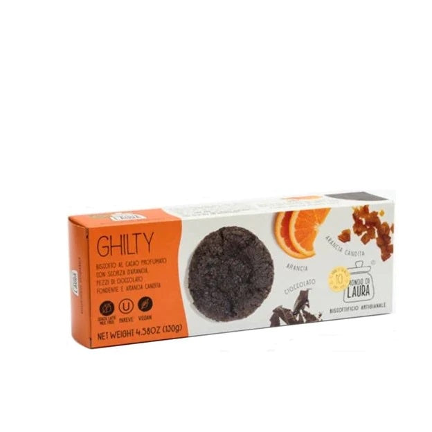 Mondo di Laura Pack of 12 x 130g Gourmet Cookies Ghilty Cocoa Orange