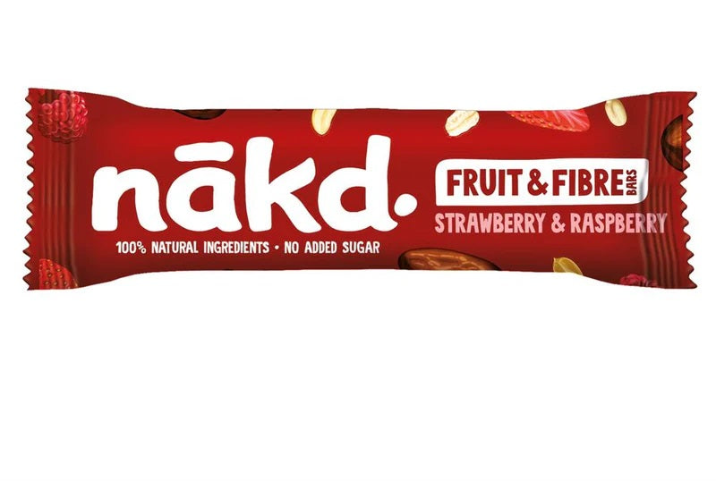 Nakd Bars Fruit & Fibre Strawberry & Raspberry 44g – Broadway Candy