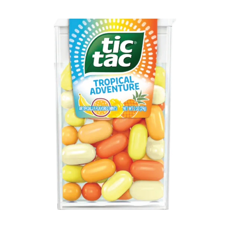 Tic Tac Pack of 12 x 28g Singles Tropical Adventure