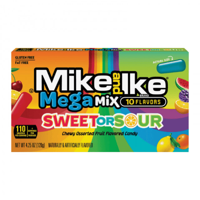 Mike & Ike Theater Box Mega Mix Sweet & Sour 120g (4.25oz)