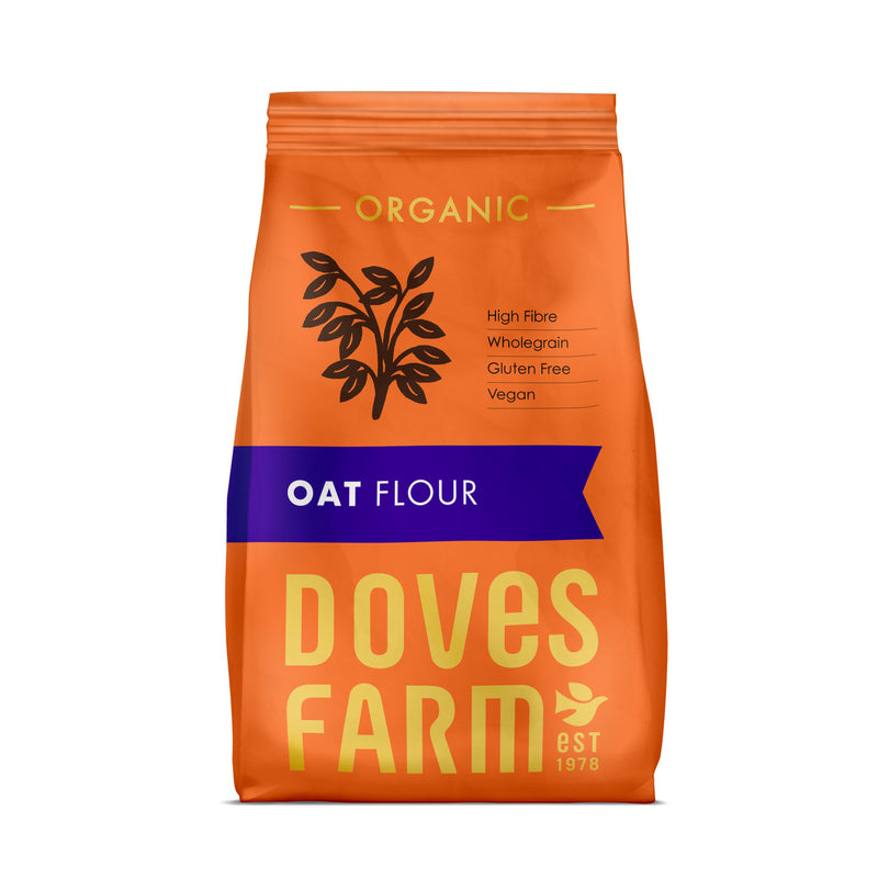 Doves Farm Pack of 4 x 450g Organic Oat Flour